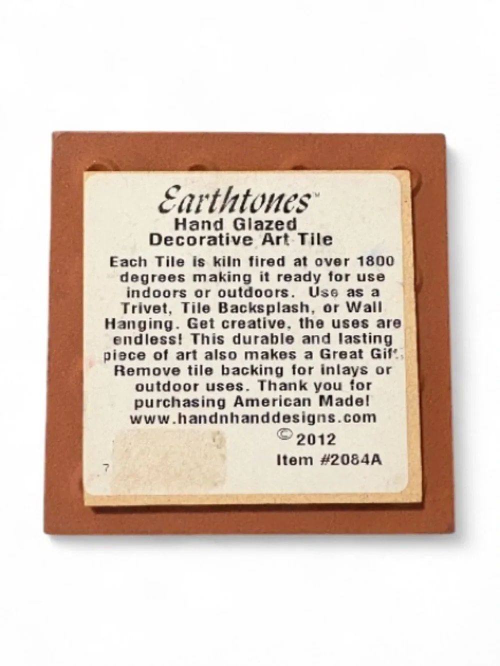 Earthtones Cancer Zodiac Hand Glazed Ceramic Decorative Southwest Art Tile
